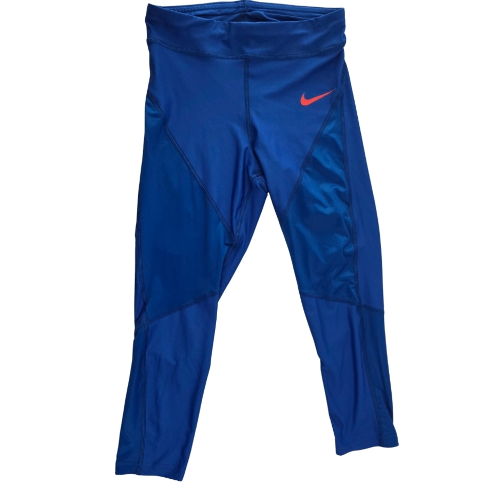 Nike Running  Tights Blue with Orange Swoosh Size Small Florida GATOR Color Way - Picture 10 of 11